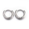 Tarnish Resistant 202 Stainless Steel Huggie Hoop Earrings EJEW-L205-02F-P-1