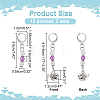 Acrylic Imitated Pearl & Alloy Pendant Stitch Markers HJEW-AB00300-2