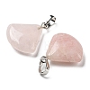 Natural Rose Quartz Pendants G-C066-07D-3