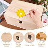Pine Wood Flip Top Storage Boxes CON-WH0095-231-4