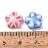 Five Petal Flower Bright Glazed Porcelain Beads PR-CBA4DE3-01-3