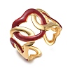 304 Stainless Steel Enamel Cuff Bangles for Women LS-BJEW-F518-03A-G-2