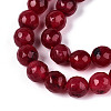 Dyed Natural White Jade Beads Strands X-G-T139-8mm-60-04-3