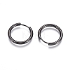 304 Stainless Steel Huggie Hoop Earrings EJEW-F111B-21mm-B-2