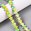 Spray Painted Synthetic Turquoise Beads Strands LS-UNKW-T001-11C-1