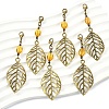 6Pcs Alloy & Glass Pendant Decorations HJEW-YW00328-01-1