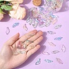 100Pcs Baking Paint Transparent Glass Pendants GLAA-YW0004-81A-5