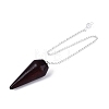 Walnut Wood Cone Pointed Dowsing Pendulums AJEW-Q005-02-1