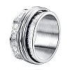 Retro Rotatable 304 Stainless Steel Finger Rings FS-WG84C22-06-1