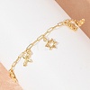 Brass Charm Bracelets BJEW-F545-01D-G-2