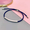 304 Stainless Steel & Braided Cotton Cord Slider Bracelets FS-WG628A0-06-1
