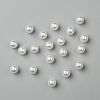 No Hole ABS Plastic Imitation Pearl Round Beads MACR-F033-7mm-24-2