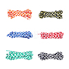 6 Pairs 6 Colors Tartan Pattern Polyester Cord Shoelace FIND-FH0006-85A-1