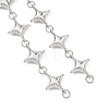Star Alloy Link Chain Bracelet Making AJEW-JB01628-2
