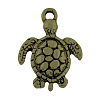 Tibetan Style Alloy Sea Turtle Pendants LS-TIBEP-22101-AB-FF-1