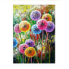 DIY 5D Colorful Dandelion Pattern Canvas Diamond Painting Kits DIY-C021-18-1