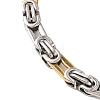 201 Stainless Steel Byzantine Chain Bracelets BJEW-B078-110GP-2