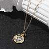 Brass Twelve Constellations Tarot Pendant Necklaces NJEW-Q006-01B-G-5