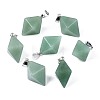 Natural Green Fluorite Pendants G-N326-107E-1