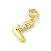 Rack Plating Brass with ABS Plastic Pearl European Dangle Charms KK-G501-02L-G-2