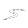 Non-Tarnish 201 Stainless Steel Teardrop Link Chain Necklace for Men Women NJEW-I122-03P-1