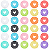 60Pcs 10 Colors Plastic Loose Leaf Ring Round Binder Discs FIND-GF0009-71-7