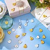 40 Pieces Mother and Father Words Charm Pendant Antique Alloy Heart Charms Mixed Color for Jewelry Gift Necklace Bracelet Making Crafts JX367A-3