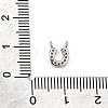 Brass Micro Pave Clear Connector Charms CU-CBA3D76-01P-3