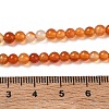 Round Natural Red Agate Bead Strands G-M257-4mm-26-4