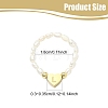 Natural Freshwater Pearl & 304 Stainless Steel Bead Finger Rings RJEW-FS00001-12-3