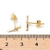 925 Sterling Silver Clear Cubic Zirconia Stud Earrings EJEW-Q032-01D-G-5