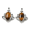 Natural Tiger Eye Pendants G-M434-04P-22-1