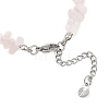 Dyed Synthetic Turquoise Starfish & Natural Rose Quartz Chip Beaded Anklets with 304 Stainless Steel End Chains AJEW-AN00733-01-5