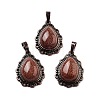 Synthetic Goldstone Teardrop Pendants G-K363-01R-26-1