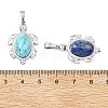 Natural & Synthetic Mixed Stone Pendants PALLOY-JF05695-02-3