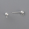 304 Stainless Steel Ball Stud Earring Post STAS-H410-10S-B-2