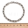 304 Stainless Steel Oval Link Chain Bracelets for Men Women BJEW-G766-06-6