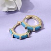 Brass Pave Cubic Zirconia Hoop Earrings EJEW-G471-09G-03-3