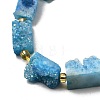 Electroplated Natural Druzy Agate Beads Strands G-R012-A02-03-3