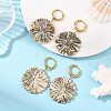 Natural Paua Shell 202 Stainless Steel Dangle Huggie Hoop Earrings for Women EJEW-JE07439-02-1