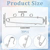 30Pcs Iron Brooch Findings IFIN-SC0002-09-2