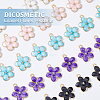 150Pcs 5 Colors Alloy Enamel Pendants ENAM-DC0001-32-3