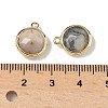 Natural Yellow Opal Faceted Flat Round Charms G-U028-03G-11-3