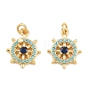 Brass Micro Pave Cubic Zirconia Charms KK-Q085-05B-G-1