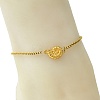 Summer 304 Stainless Steel Conch Shell Shaped Link Anklets AJEW-AN00794-2