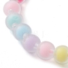 Candy Color Word Love Acrylic Beaded Stretch Bracelets for Kid BJEW-JB10158-02-4