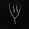 Brass Rhinestones Necklaces & Earring Sets for Women WGF929C-03-1