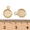 Flat Round Brass Pendant Cabochon Settings KK-K414-14A-G-3