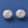 Rack Plating Brass Pave Cubic Zirconia Beads KK-M285-32A-S-2