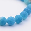 Natural Weathered Agate Stretch Beads Bracelets X-BJEW-JB02513-04-2